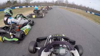 2017 GoPro Motorplex Karting Challange Round 1 Briggs LO206 Senior PreFinal [upl. by Alohs]