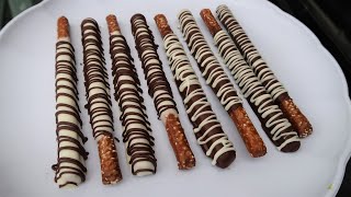 CHOCOLATE COVERED PRETZEL RODS [upl. by Cleave]