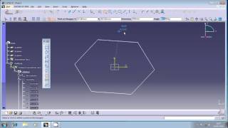 HEXAGON IN CATIA SKETCHER [upl. by Sennahoj909]