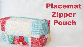 Create a zipper pouch from placemat [upl. by Rebme21]