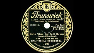 1935 Abe Lyman  March Winds And April Showers Louis Rapp vocal [upl. by Emina]