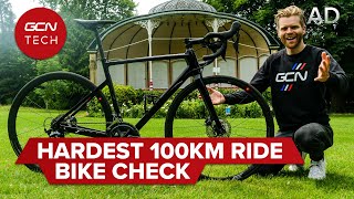 Hardest 100Km Ride Bike Check  Decathlon Van Rysel EDR CF Ultegra Disc [upl. by Nada]