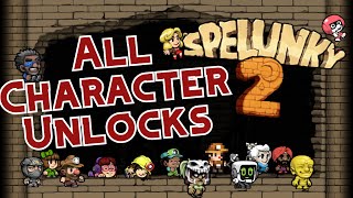 Spelunky 2  How to Unlock Every Character amp Seeded Runs w Voice Over [upl. by Castara]