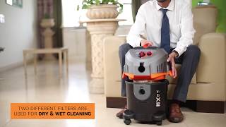 Euroclean WD X2 Wet amp Dry Vacuum Cleaner  Eureka Forbes [upl. by Nylave]