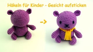 Amigurumi häkeln Gesicht sticken [upl. by Essirahc]