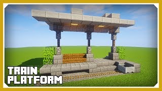 Minecraft How To Build A Train Platform Tutorial Easy Survival Minecraft Design [upl. by Yrocaj758]