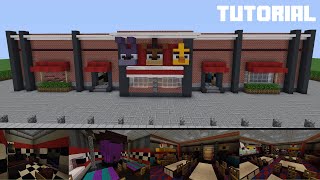 Minecraft Tutorial How To Build Freddy Fazbears Pizza Restaurant Part 1 [upl. by Htennaj]