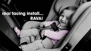 Nuna RAVA Rear Facing Installation [upl. by Alohcin]