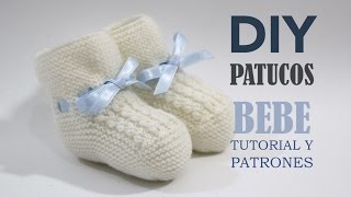 Tutorial y patrones patucos de bebé tejidos [upl. by Eatnod]