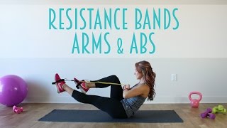 Resistance Band Arms amp Abs Workout [upl. by Thomson835]