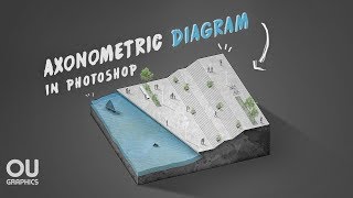 Axonometric Diagram in Adobe Photoshop [upl. by Alleroif]