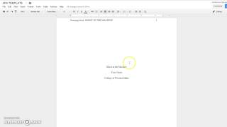 How to Format an APA Paper using Google Docs [upl. by Krystin]