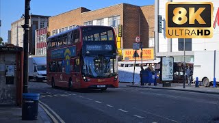 London Buses at Lewisham 8K [upl. by Kammerer]