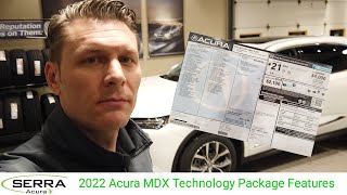 2022 Acura MDX Technology Package Features [upl. by Lynnelle]