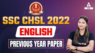 SSC CHSL 2022  English  Previous Year Paper [upl. by Kralc]