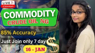 16 JAN  MCX Live Trading  Crude Oil Live Trading  Commodity Trading Live Stock Market Live mcx [upl. by Sueahccaz]