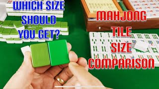 Chinese Mahjong Tile SIZE Set Comparison Large vs XLarge Yellow Mountain VS Cafolo [upl. by Refeinnej]