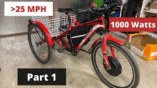 Making a 25MPH Electric Trike Part 1 [upl. by Aicyle]