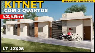 KITNET PEQUENO COM 2 QUARTOS LOTE 12X25  Kitnet 42m² [upl. by Ignaz]