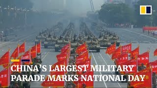 Chinas largest military parade marks National Day [upl. by Waldack]