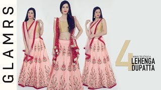 4 Gorgeous Ways To Drape A Lehenga Dupatta To Give It A New Look [upl. by Holofernes929]