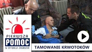 Pierwsza pomoc Tamowanie krwotoków [upl. by Aketahs]