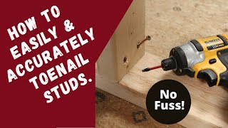 Carpentry Trick How To Easily amp Accurately Toenail Studs [upl. by Durkee]