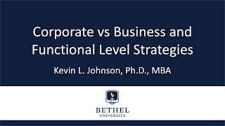 Corporate vs Business and Functional Level Strategies [upl. by Rettig]