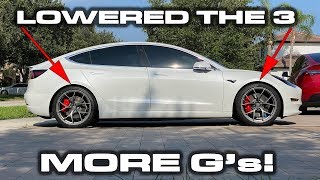 Lowering my Tesla Model 3 Performance with Eibach Springs amp adding Sway Bars [upl. by Clareta854]