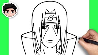 How To Draw Itachi Uchiha  Naruto  Easy Tutorial [upl. by Nerrawed]