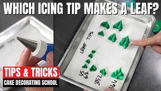 Which icing tip makes a leaf  Cake Decorating For Beginners [upl. by Alliuqa247]