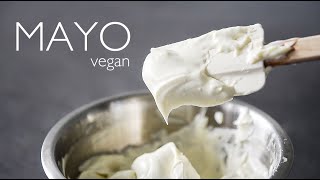 THICK vegan Mayo Recipe made from CHICKPEAS aquafaba [upl. by Ehctav]