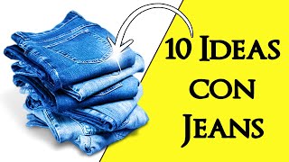 10 Ideas con Jeans o Vaqueros  Manualidades Recicladas  Ecobrisa [upl. by Aylat]