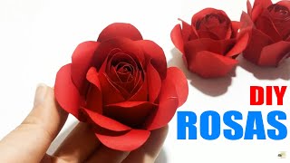 Como hacer flores de papel Rosas Super faciles y rapidas  DIY Manualidades 102 [upl. by Akerehs260]