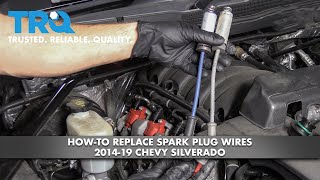 How To Replace Spark Plug Wires 1419 Chevy Silverado [upl. by Llyrehc]