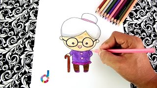 Cómo dibujar una Abuelita ancianita paso a paso  How to draw a Granny old lady [upl. by Mlohsihc357]