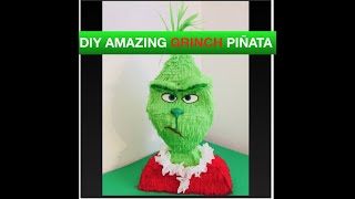 How to make THE BEST GRINCH PIÑATA Como hacer la mejor PIÑATA DEL GRINCH [upl. by Skoorb]