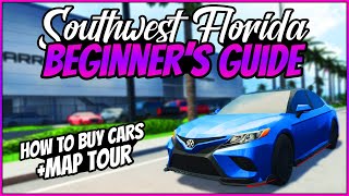 Beginners Guide Southwest Florida  How to buy cars  And a Map Tour  Southwest Florida Roblox [upl. by Eelrak]