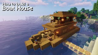 Minecraft How to Build a Boat House  Simple Tutorial [upl. by Olgnaed]