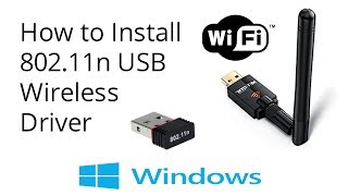 How To Install 80211n USB Wireless Driver [upl. by Krishnah15]