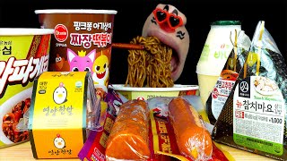 MUKBANG Convenience store Food Tteokbokki amp Noodle ASMR EATING REAL SOUNDS [upl. by Mauretta]