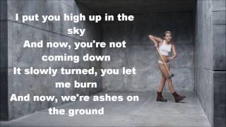 Miley Cyrus  Wrecking Ball Lyrics [upl. by Peednama176]