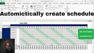 Automatically create shift schedule in Excel [upl. by Turk]