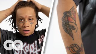 Trippie Redd Breaks Down His Tattoos  GQ [upl. by Domingo]