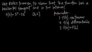 How to use ROLLES THEOREM KristaKingMath [upl. by Inava]