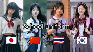 SCHOOL UNIFORM  China Thailand South Korea Japan [upl. by Adirem]