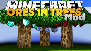 Minecraft Mod  TREE ORES MOD  GROW ORES [upl. by Larena]