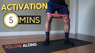 5 Minute PreTraining Resistance Band Activation [upl. by Seyer899]