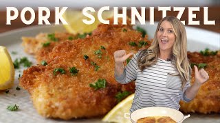 Crispy Pork Schnitzel Recipe [upl. by Llemert]