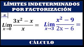 LÍMITES INDETERMINADOS POR FACTORIZACIÓN [upl. by Shantee936]